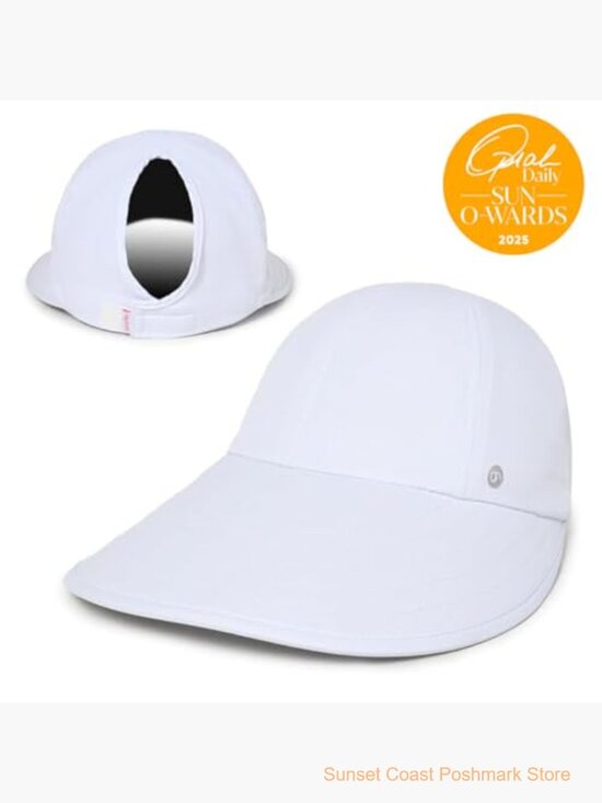 Wide Brim Sun Hat with Ponytail Hole UPF 50 Sun Protection
